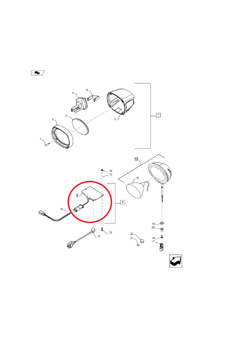 Нагрузка на лампу New Holland CNH 87106306 - 447742a1-87475204