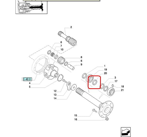 Сальник задней заслонки NEW HOLLAND CASE STEYR 5124206