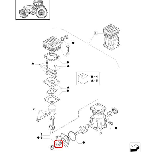Сальник для воздушного компрессора NEW HOLLAND CASE 9970279 - 132000130705