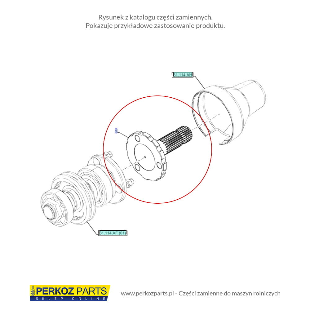 ВАЛ ВОМ НОВАЯ ГОЛЛАНДИЯ ТОНКИЙ РЕЗАК 47607574 540/1000 ОБ/МИН.