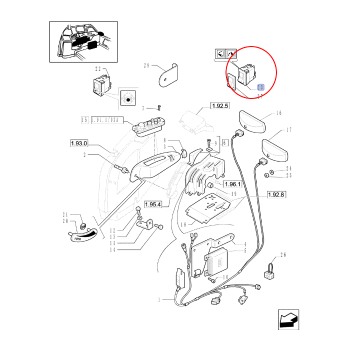 ВЫКЛЮЧАТЕЛЬ В КОРПУСЕ NEW HOLLAND CASE 5173877
