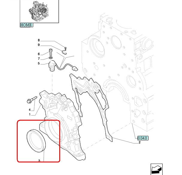УПЛОТНИТЕЛЬ КОЛЕНЧАТОГО ВАЛА СНАРУЖИ NEW HOLLAND CASE STEYR 4890832-5801483558