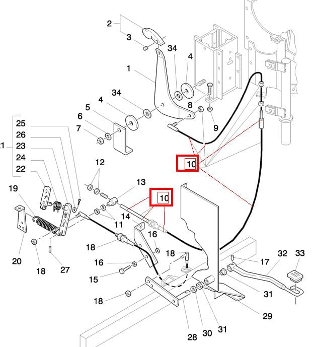 Ручной газовый трос NEW HOLLAND 86504052