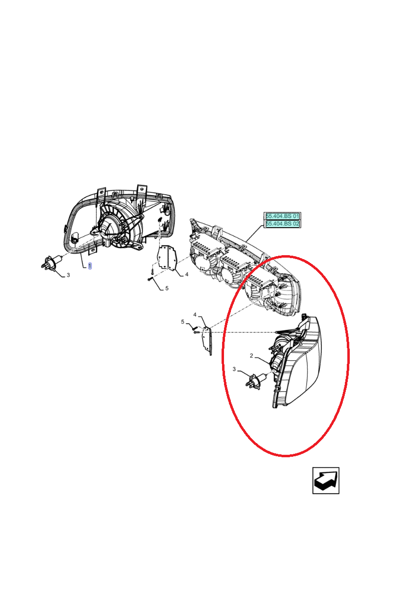 ПЕРЕДНЯЯ ПРАВАЯ ФАРЫ NEW HOLLAND CNH 87455672