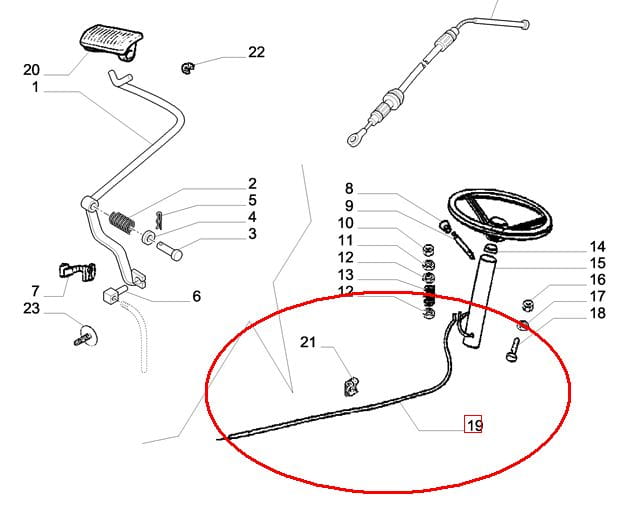 Ручной газовый трос NEW HOLLAND CASE 5092569-87557539