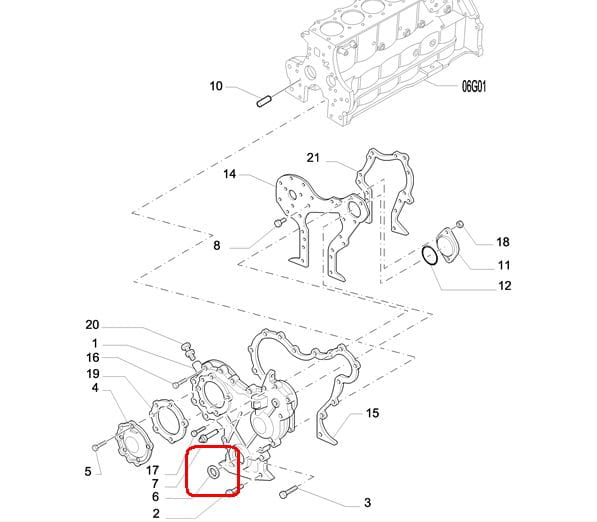 УПЛОТНИТЕЛЬ КОЛЕНЧАТОГО ВАЛА СНАРУЖИ NEW HOLLAND CASE 87800696-87802755
