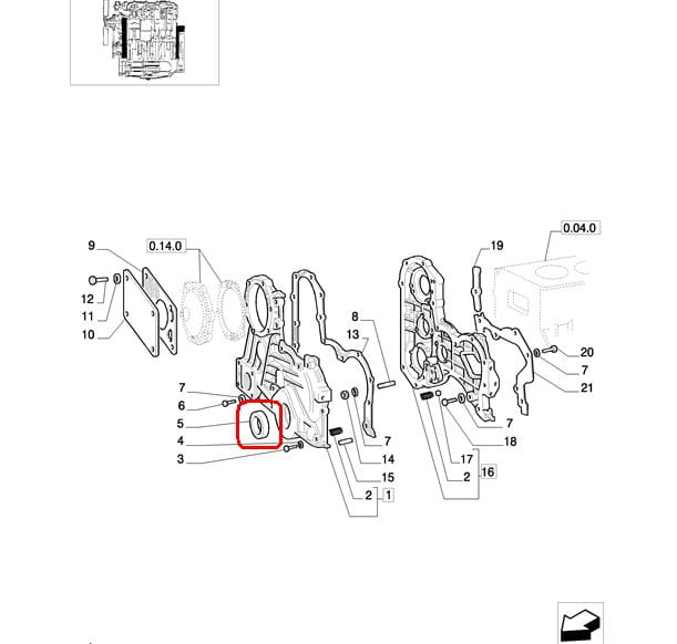 УПЛОТНИТЕЛЬ КОЛЕНЧАТОГО ВАЛА СНАРУЖИ NEW HOLLAND CASE STEYR 98461684-504127326