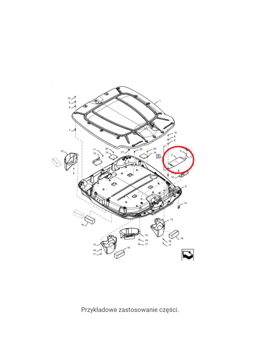Потолочный кронштейн New Holland CNH 84255896
