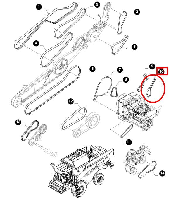 12-ПОЛОСНЫЙ РЕМЕНЬ ДВИГАТЕЛЯ NEW HOLLAND CASE 500380059 - 84238513 - 5802377699