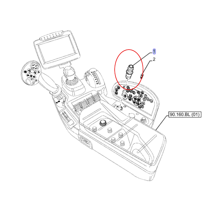 ПЕРЕКЛЮЧАТЕЛЬ ВАЛА ОТБОРА МОЩНОСТИ NEW HOLLAND CASE STEYR 87494204