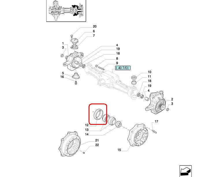 ГЕРМЕТИК БОЛЬШОГО ПЕРЕДНЕГО МОСТА NEW HOLLAND CASE STEYR 87349641