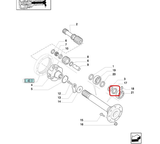 Сальник задней крышки NEW HOLLAND CASE 5149310