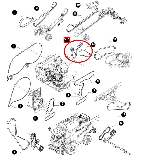 РЕМЕНЬ ДВИГАТЕЛЯ 12 КЛИНОВ CR9060 NEW HOLLAND 500371653-5802377700