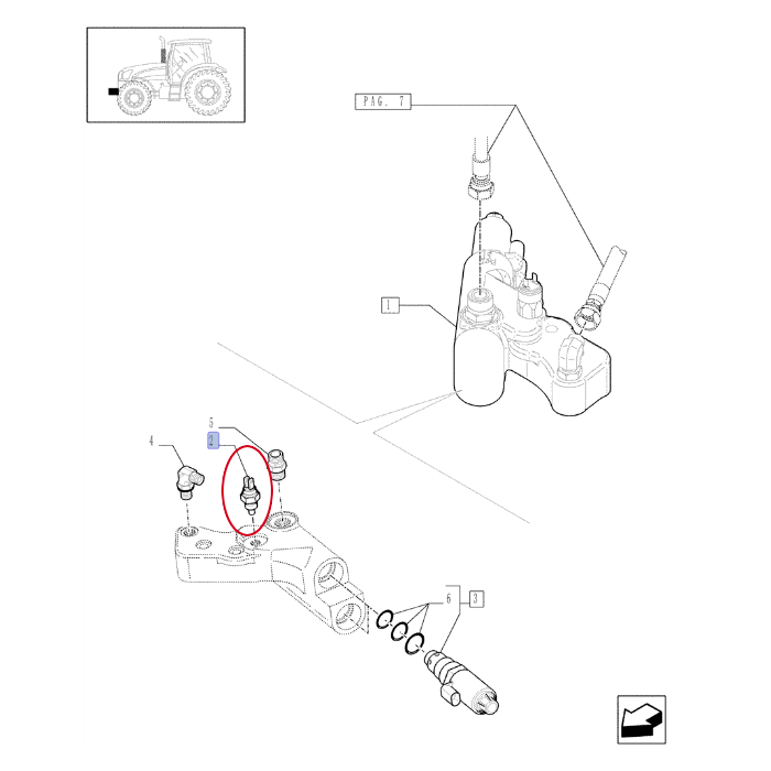 ПЕРЕКЛЮЧАТЕЛЬ ДАВЛЕНИЯ В КОРПУСЕ NEW HOLLAND 84583871-87389739