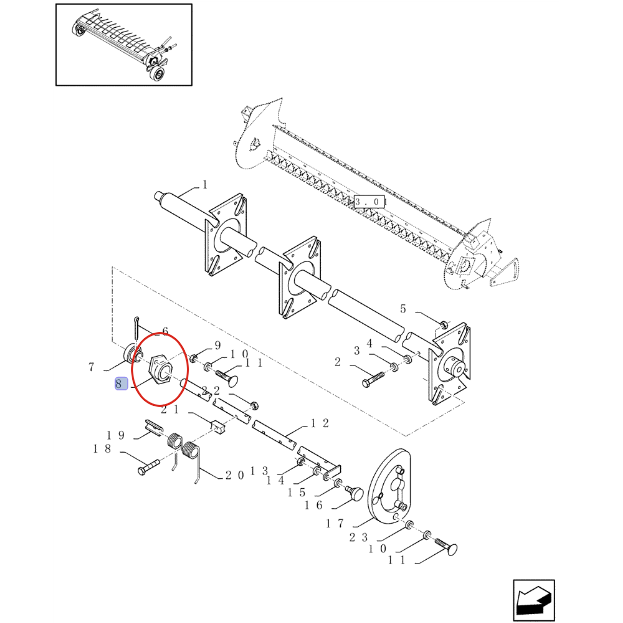 ПРИСПОСОБЛЕНИЕ ДЛЯ ПОДШИПНИКА CNH 54695 - 80054695