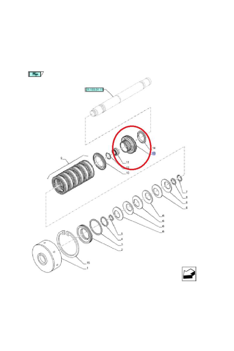 Ведущая шестерня New Holland CNH 87687291-87558447