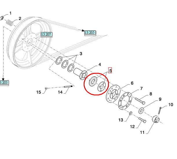 Клык сцепления, корпус сцепления New Holland 80362801-362801