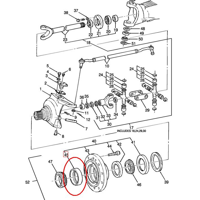 Подшипник ступицы переднего колеса New Holland L33732-80274842-274842
