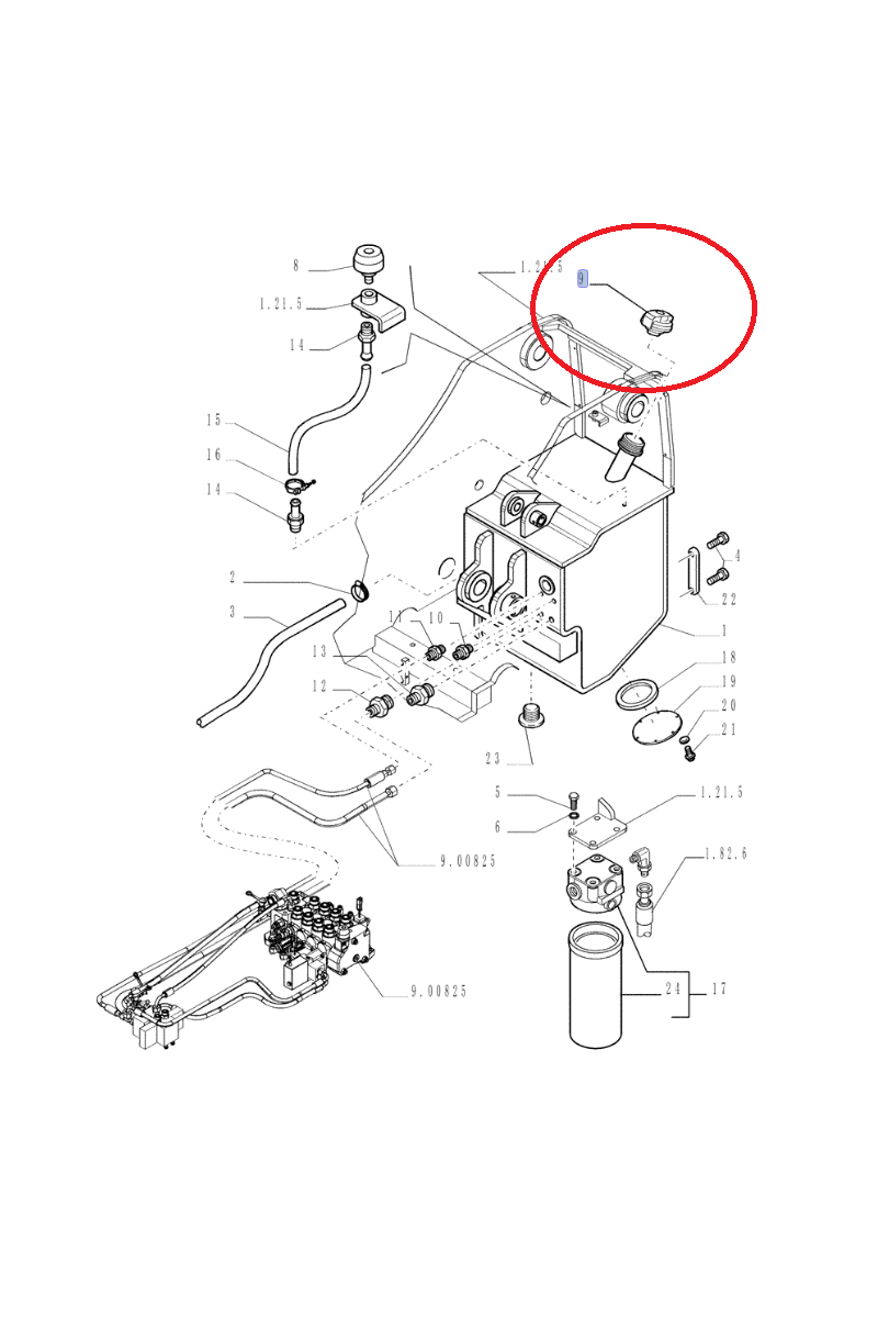 КРЫШКА БАКА NEW HOLLAND CNH 84246590-87583164