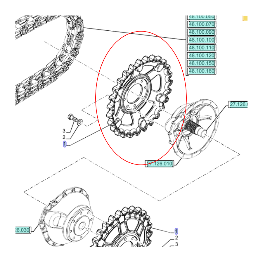 НОВАЯ ГОЛЛАНДИЯ CNH 5153633-27 ЗУБЬЯ