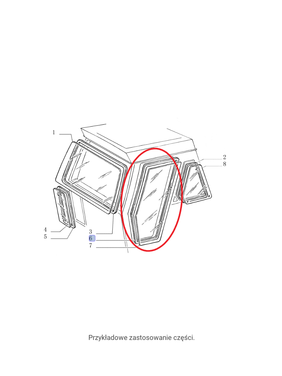 Уплотнитель для стеклянной двери New Holland CNH 5130881