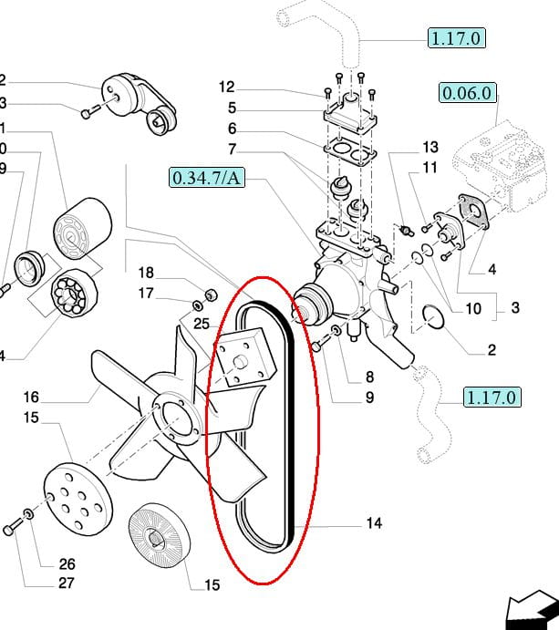 КЛИНОВОЙ РЕМЕНЬ NEW HOLLAND CASE 87800858-87309962