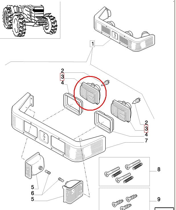 ПЕРЕДНЯЯ ПРАВАЯ ФОНАРЬ NEW HOLLAND 82014129