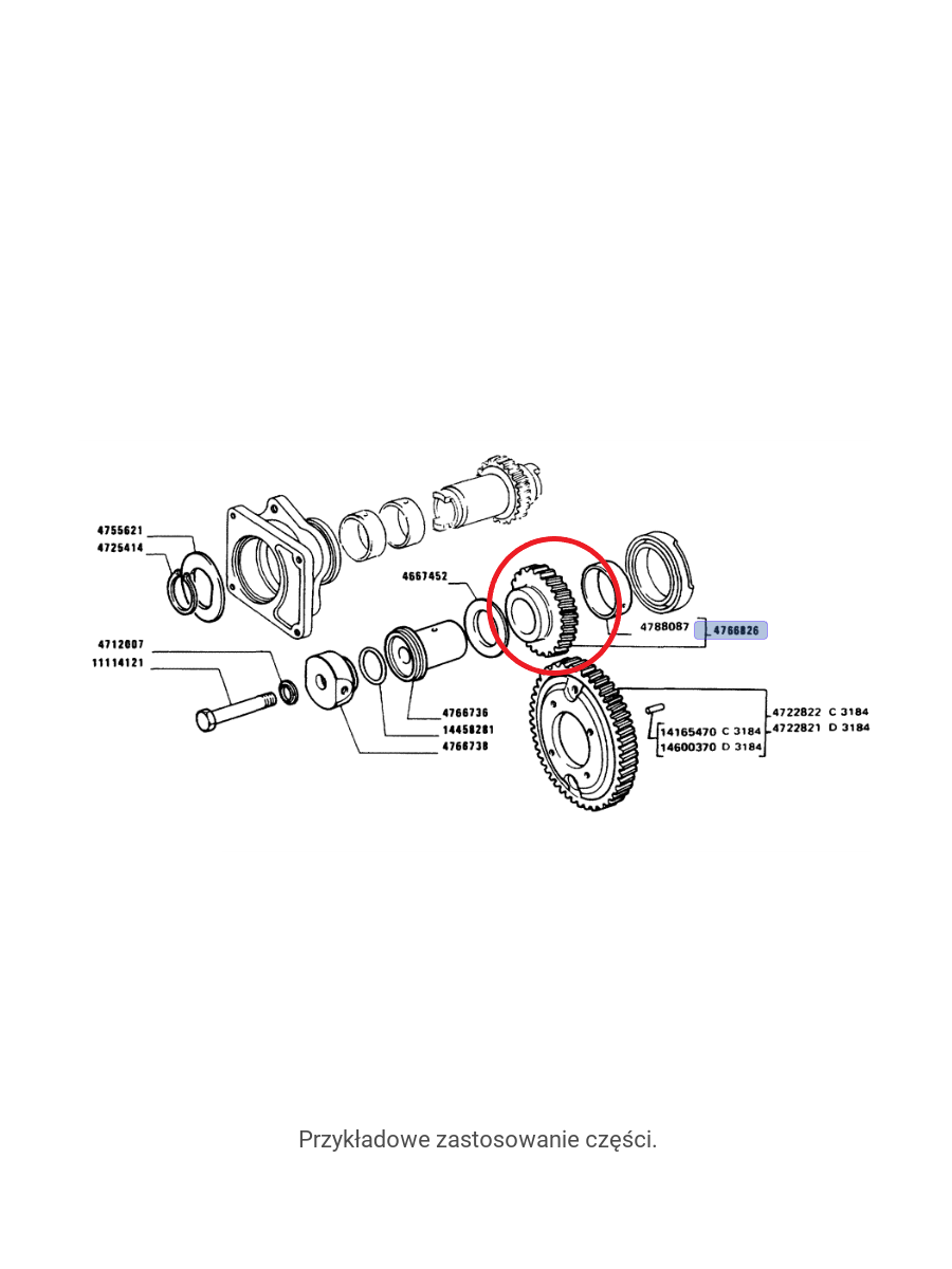 Шестерня привода — промежуточная — New Holland CNH 4766826
