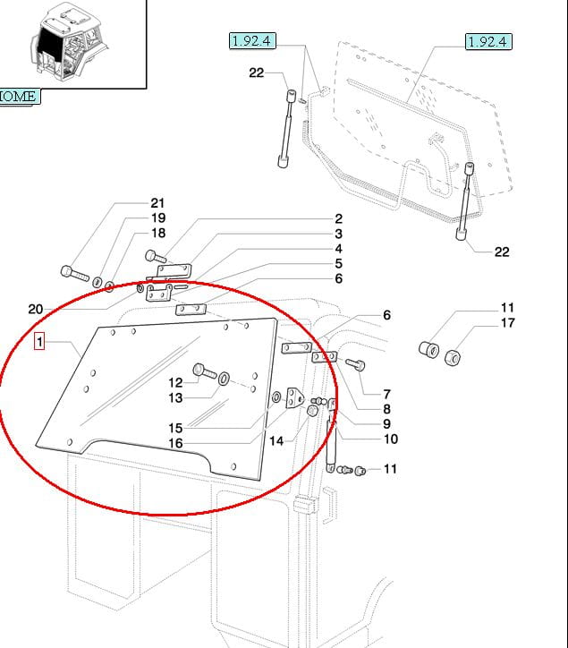 Ветровое стекло NEW HOLLAND CASE 87580303
