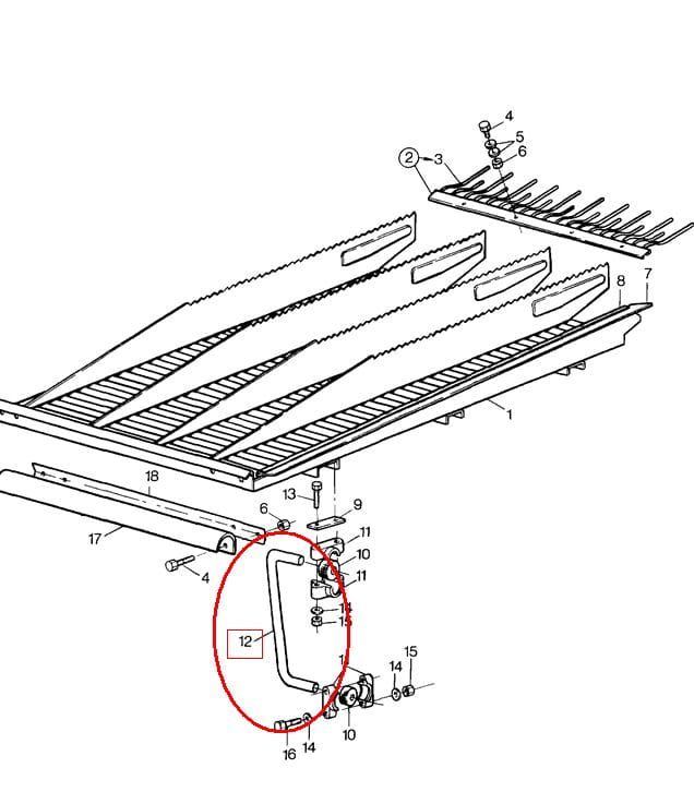 ПОДСЕДЕЛЬНЫЙ ШТЫРЬ NEW HOLLAND CASE 89504173-9504173