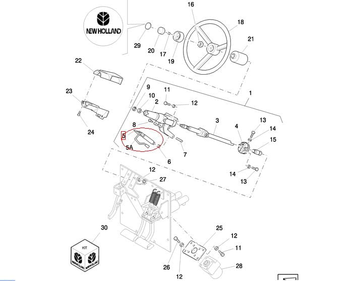 АМОРТИЗАТОР РУЛЕВОГО УПРАВЛЕНИЯ NEW HOLLAND 86502831
