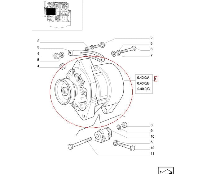 ГЕНЕРАТОР 85A, НОВЫЙ КОРПУС HOLLAND CASE 500364130