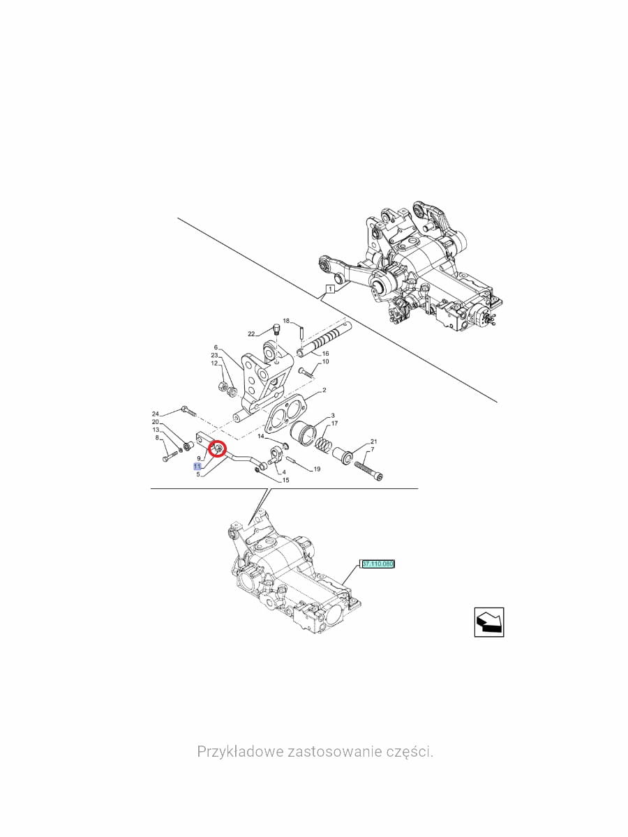Накладка M10 CL8 New Holland Case CNH 100016