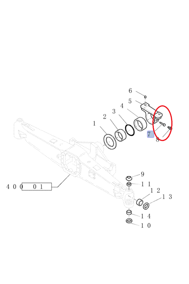 Винт кронштейна передней оси New Holland CNH 9967995 - 47546967 - 153326364