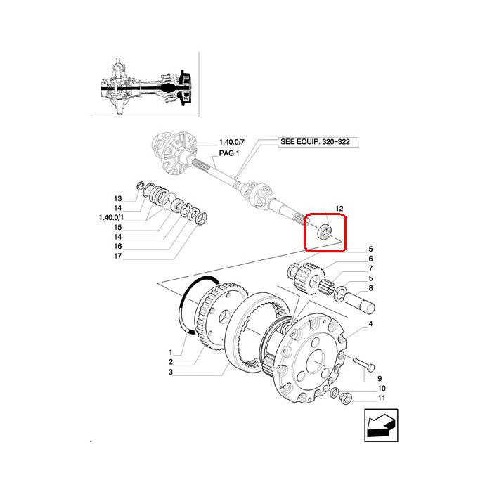 Сальник для коротких полуосей NEW HOLLAND CASE 5184124