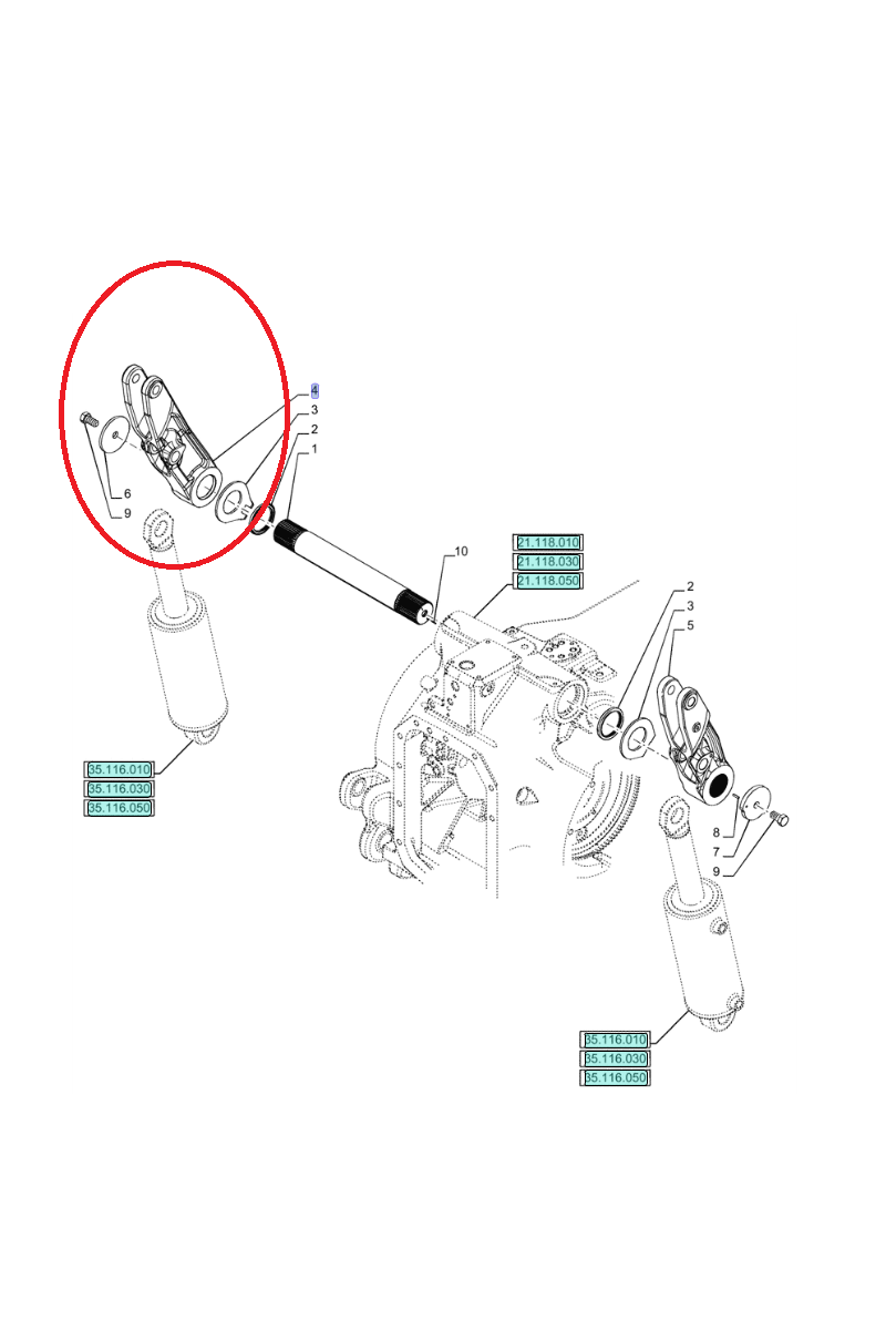 ЛЕВЫЙ ПОДЪЕМНИК NEW HOLLAND CNH 48042380