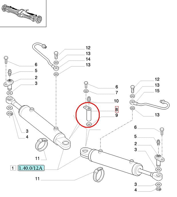 ШТИФТ ПРИВОДА ПОВОРОТА NEW HOLLAND CASE 5142048