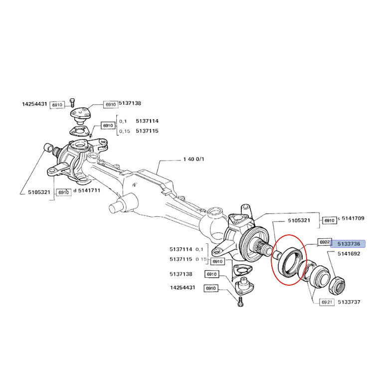Уплотнитель кроссовера 180-90 5133736