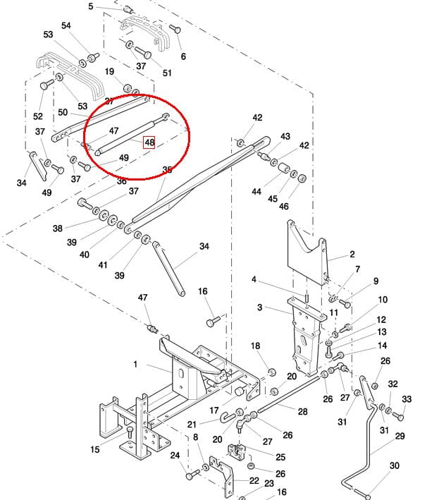 Газовая пружина капота NEW HOLLAND 89824788-86026276