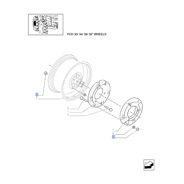 Гайка NEW HOLLAND CASE 280374