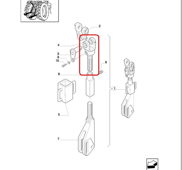 ВЕШАЛКА ДЛЯ ТРЕХПАЛОЧНОГО КРЮЧКА NEW HOLLAND CASE 47130639