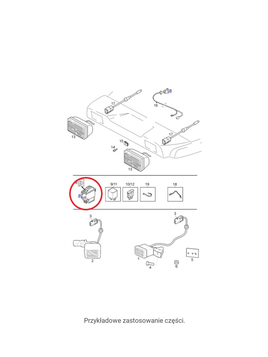 Переключатель рабочих огней New Holland CNH CASE 1-40-158-601