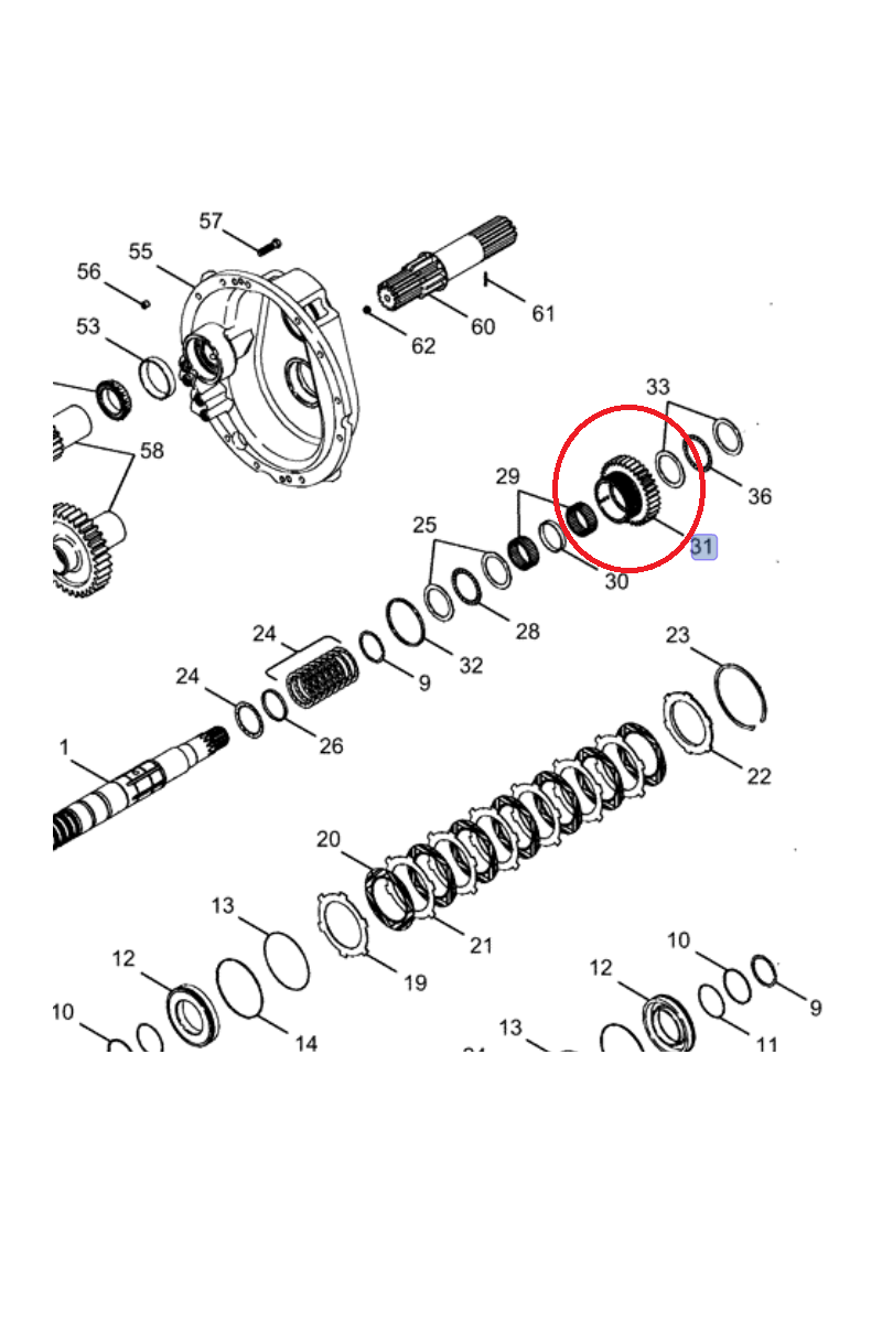 Коробка передач, 37 зубьев, New Holland CASE CNH 87773400 - 1342495c1