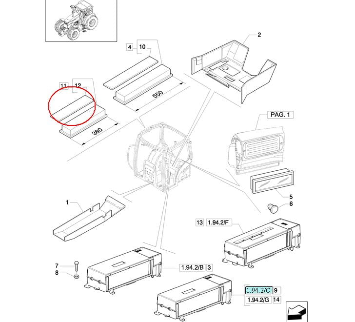 ФИЛЬТР ДЛЯ КАБИНЫ NEW HOLLAND CASE STEYR 87726696