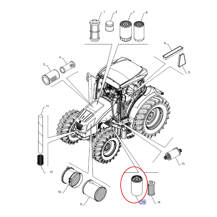 ФИЛЬТР ДЛЯ ГИДРАВЛИЧЕСКОЙ СИСТЕМЫ NEW HOLLAND CASE STEYR 84581942