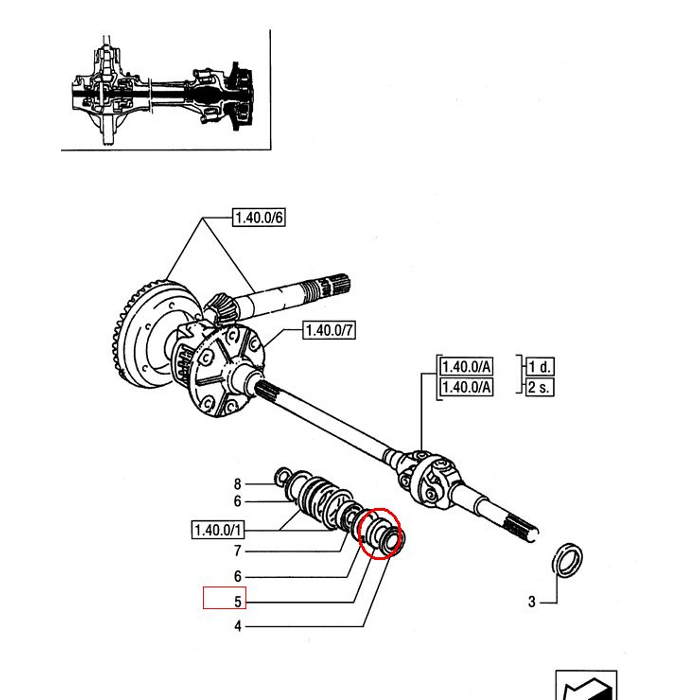 Сальник для длинных полуосей NEW HOLLAND CASE 5116701