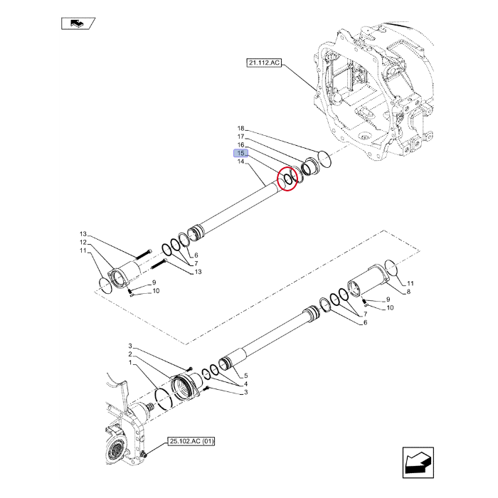 Корпус ORING NEW HOLLAND CASE STEYR 217405