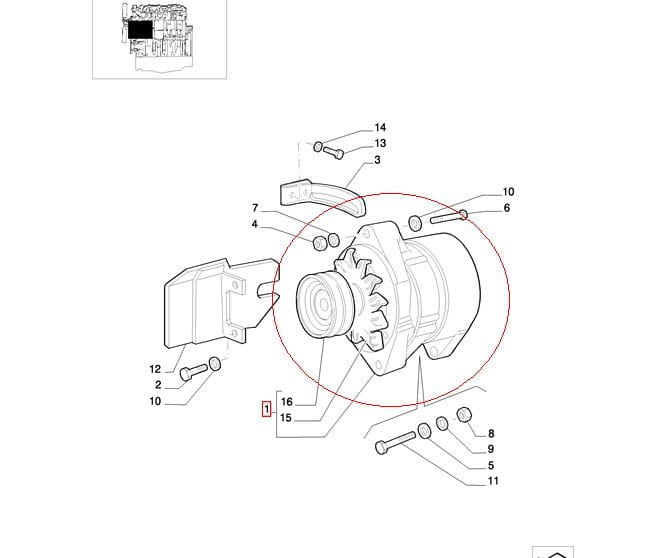 ГЕНЕРАТОР 65A, НОВЫЙ КОРПУС HOLLAND CASE 500322764