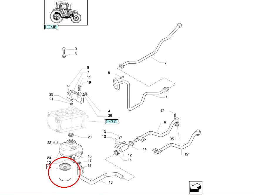 ФИЛЬТР ГИДРАВЛИКИ NEW HOLLAND CASE STEYR 84257511 - 47131194 - 47131195 - 84123428H - 84123428