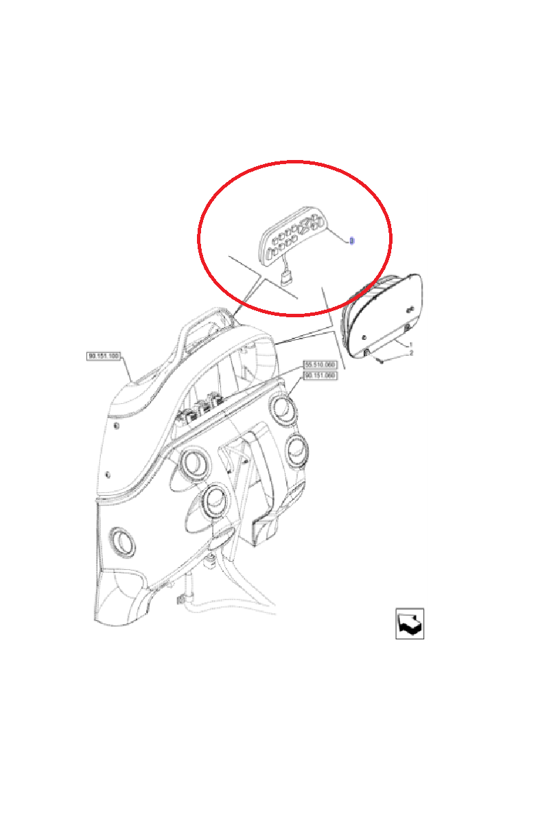 Панель управления — клавиатура New Holland CNH 48017905-48176595